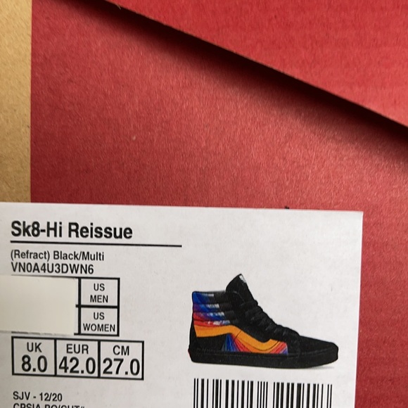 Vans Sk8-Hi Reissue Refract Black/Multi Men’s - Picture 16 of 16